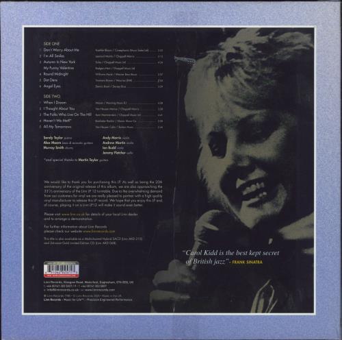 Carol Kidd / All My Tomorrows / レコード Carol Kidd All My Tomorrows - 20th Anniversary Edition UK